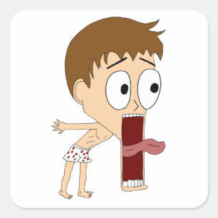 Adesivo Quadrado chibi