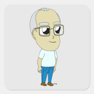 Adesivo Quadrado chibi