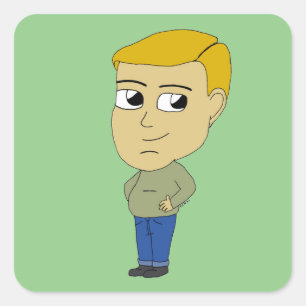 Adesivo Quadrado chibi