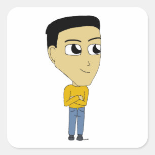 Adesivo Quadrado chibi