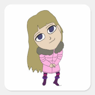 Adesivo Quadrado chibi