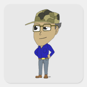 Adesivo Quadrado chibi