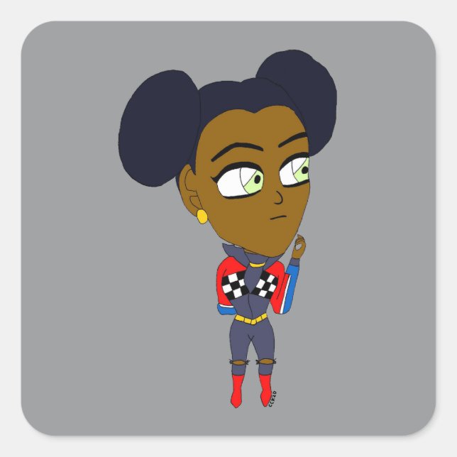 Adesivo Quadrado chibi (Frente)