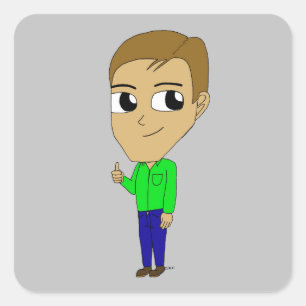 Adesivo Quadrado chibi