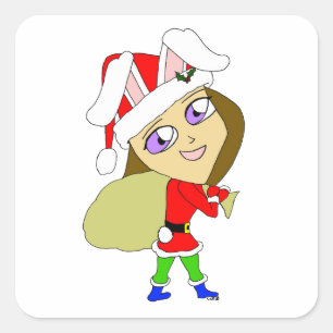 Adesivo Quadrado chibi bunnygirl