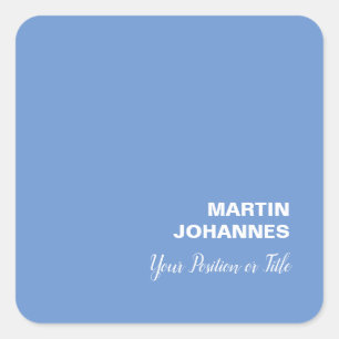 Adesivo Quadrado Chic Elegante Mínimo Azul-Na moda