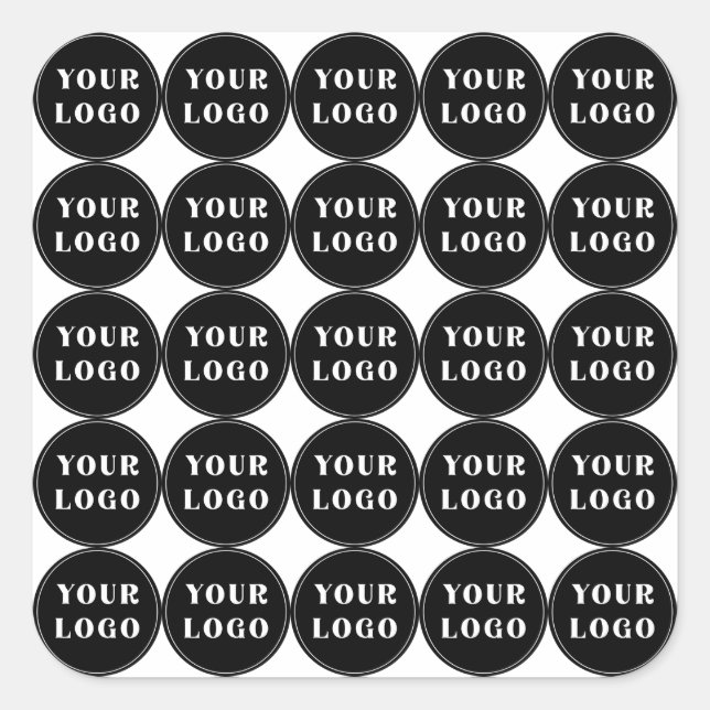 Adesivo Quadrado Chic, minimalista, Na moda e personalizável (Frente)