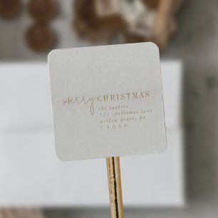 Adesivo Quadrado Chic Moderno   Dourado Endereço para devolução de 