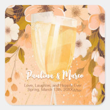 Chic Peach Floral Champagne Party - Chá de panela