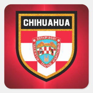 Adesivo Quadrado Chihuahua Flag