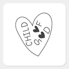 Adesivo Quadrado Child of God