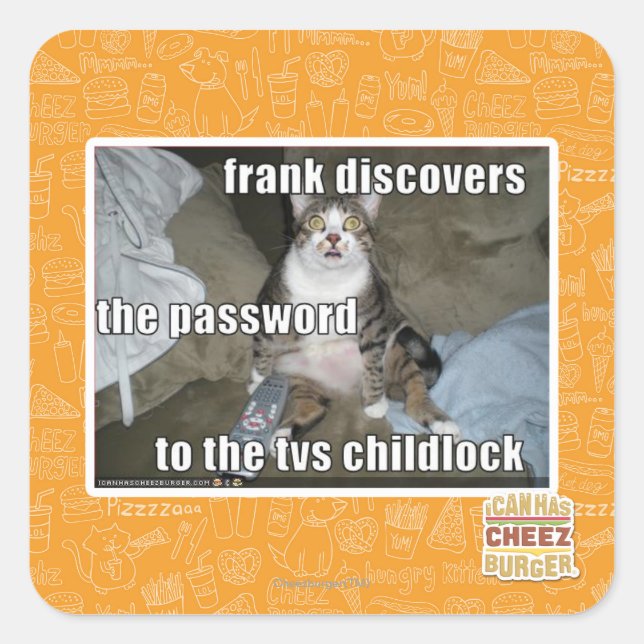 Adesivo Quadrado Childlock de TV (Frente)