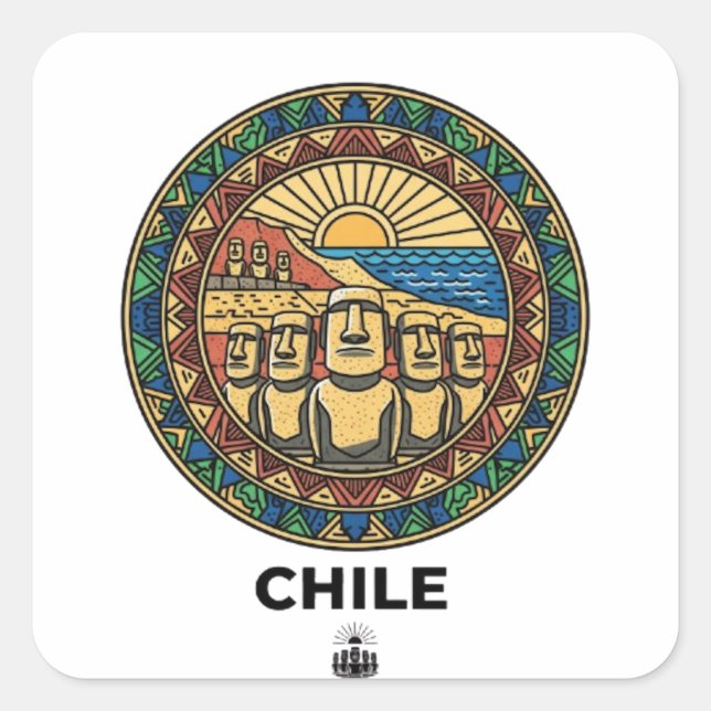 ADESIVO QUADRADO CHILE (Frente)
