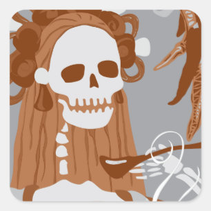 Adesivo Quadrado chile colorado: queimadura laranja