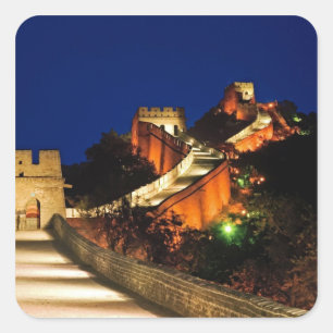 Adesivo Quadrado China, Badaling, Excelente Wall, visão de