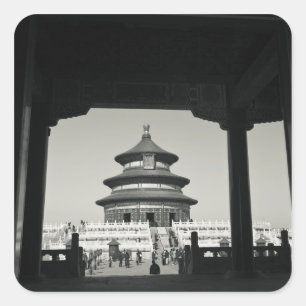 Adesivo Quadrado China, Pequim, Distrito Chongwen. Templo de 2