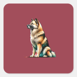 Adesivo Quadrado Chinook Dog