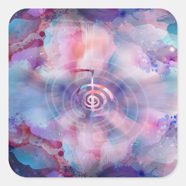 Adesivo Quadrado Cho Ku Rei - Gentle Watercolor (Frente)
