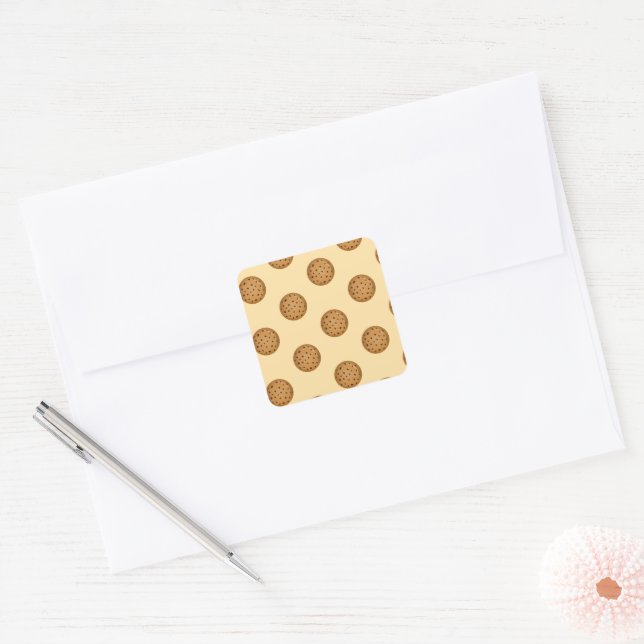 Adesivo Quadrado Chocolate Chip Cookie  (Envelope)