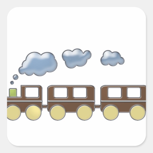 Adesivo Quadrado Choo Choo Train (Frente)