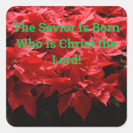 Adesivo Quadrado Christian Christmas Savior Is Nascer