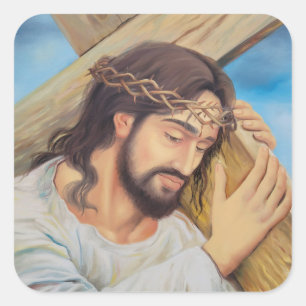 Adesivo Quadrado Christian Faith Jesus Cristo
