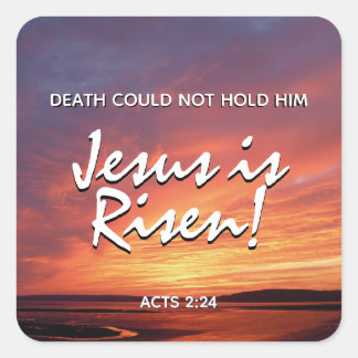Adesivo Quadrado Christian JESUS É Páscoa RISEN