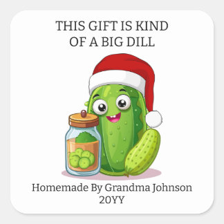 Adesivo Quadrado Christmas Big Dill Gift