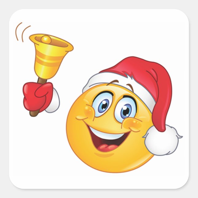 ADESIVO QUADRADO **CHRISTMAS EMOJI** ADULTOS DIZEM "NATAL MERRY (Frente)