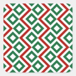 Adesivo Quadrado Christmas Meander