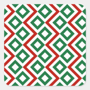 Adesivo Quadrado Christmas Meander