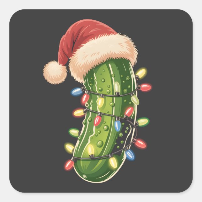 Adesivo Quadrado Christmas Pickle Pickle In Xmas Light Pickle  (Frente)