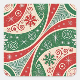 Adesivo Quadrado Christmas Vibes