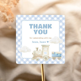 Adesivo Quadrado Chugga Chugga Trem de Aniversário 