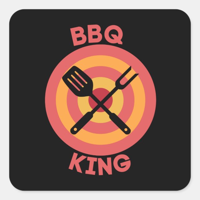 ADESIVO QUADRADO CHURRASCO KING (Frente)