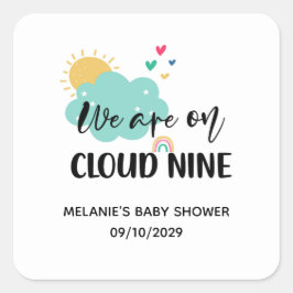 Adesivo Quadrado Chuva de Amor Baby Shower