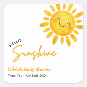 Adesivo Quadrado Chuva de Amor Boho Olá Sol Chuvinha de Amor