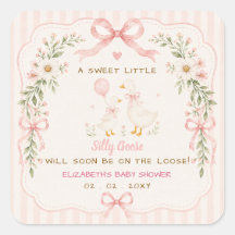 Chuva de Bebê Menina Silly Goose Floral com Laço R