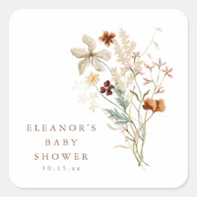 Chuva de Bebê Wildflower Neutro em Aquarela