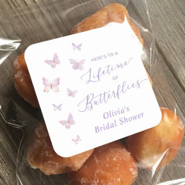 Adesivo Quadrado Chuva de Borboletas no Chá de Noiva