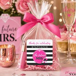 Adesivo Quadrado Chuva de Noiva Futuro Sra Pink Glam