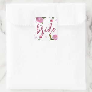 Adesivo Quadrado Chuva de Noiva Multi Floral