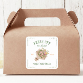 Adesivo Quadrado Chuva de Noiva no Mercado de Produtores Fresh Off