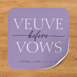 Adesivo Quadrado Chuva de Noiva Veuve Before Vows Lavanda Roxo