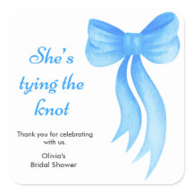 Chuva de Presentes de Noiva - Laço Azul Ela Está D