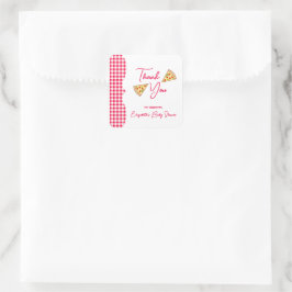 Adesivo Quadrado Ciao Baby Italian Baby Shower