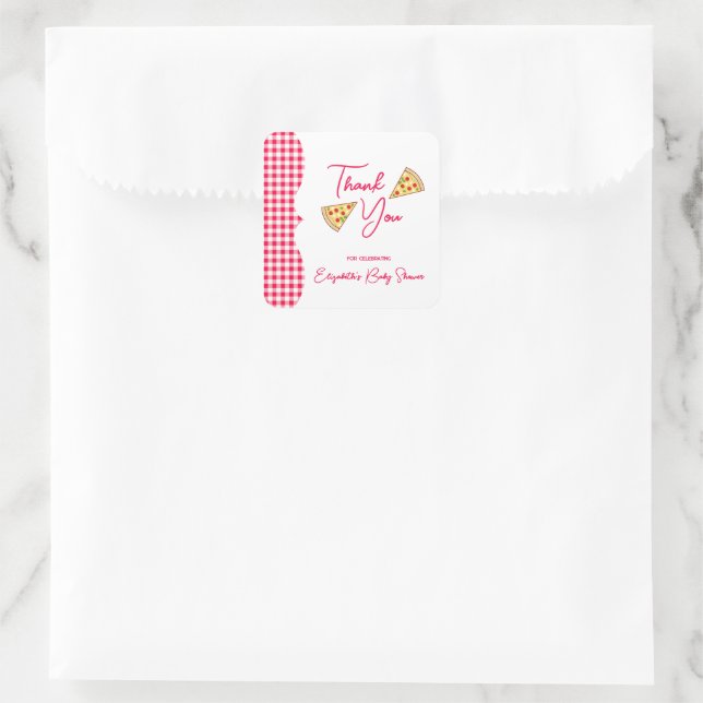 Adesivo Quadrado Ciao Baby Italian Baby Shower (Bolsa)