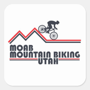 Adesivo Quadrado Ciclismo de Montanha Moab Mtb