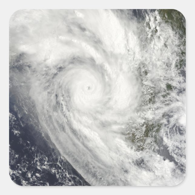 Adesivo Quadrado Ciclone Tropical Fanele sobre Madagascar (Frente)