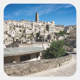 Adesivo Quadrado Cidade antiga de Sassi di Matera